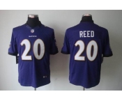 nike nfl jerseys baltimore ravens #20 reed purple[nike limited]