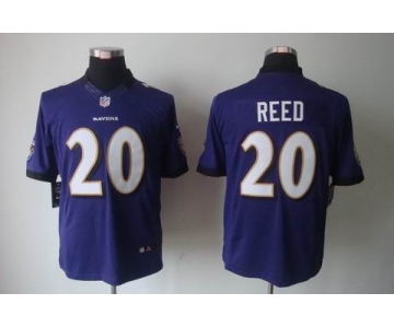 nike nfl jerseys baltimore ravens #20 reed purple[nike limited]