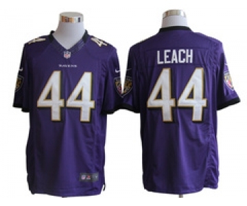 nike nfl jerseys baltimore ravens #44 leach purple[nike limited]