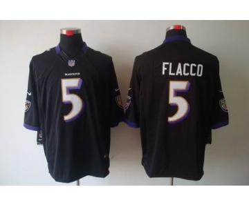 nike nfl jerseys baltimore ravens #5 flacco black[nike limited]