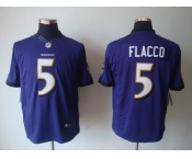 nike nfl jerseys baltimore ravens #5 flacco purple[nike limited]