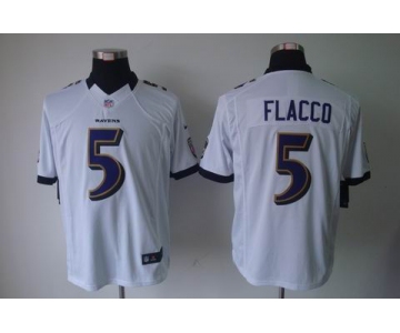 nike nfl jerseys baltimore ravens #5 flacco white[nike limited]