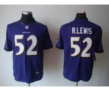 nike nfl jerseys baltimore ravens #52 r.lewis purple[nike limited]