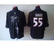 nike nfl jerseys baltimore ravens #55 suggs black[helmet tri-blend limited]