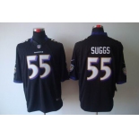 nike nfl jerseys baltimore ravens #55 suggs black[nike limited]