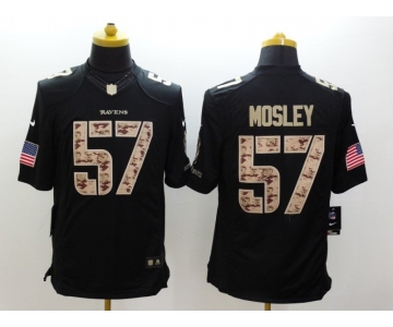 nike nfl jerseys baltimore ravens #57 mosley black[salute to service limited]