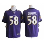 nike nfl jerseys baltimore ravens #58 dumervil purple[nike limited]