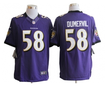 nike nfl jerseys baltimore ravens #58 dumervil purple[nike limited]