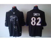 nike nfl jerseys baltimore ravens #82 smith black[helmet tri-blend limited]