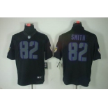 nike nfl jerseys baltimore ravens #82 smith black[nike impact limited]