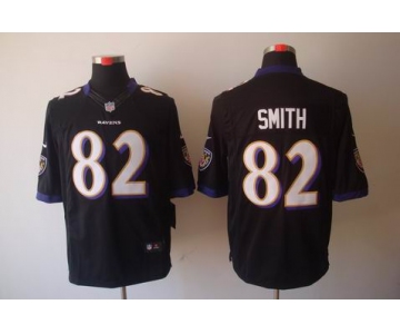 nike nfl jerseys baltimore ravens #82 smith black[nike limited]