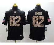 nike nfl jerseys baltimore ravens #82 smith black[salute to service limited]