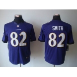 nike nfl jerseys baltimore ravens #82 smith purple [nike limited]