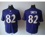 nike nfl jerseys baltimore ravens #82 smith purple [nike limited]