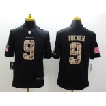 nike nfl jerseys baltimore ravens #9 tucker black[salute to service limited]