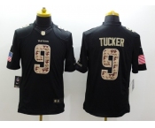 nike nfl jerseys baltimore ravens #9 tucker black[salute to service limited]