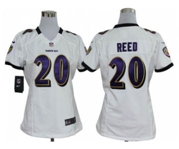 Nike women nfl jerseys baltimore ravens #20 reed white[nike]