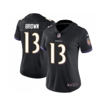 Women Nike Baltimore Ravens #13 John Brown Black Alternate Stitched NFL Vapor Untouchable Limited Jersey