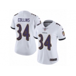 Women Nike Baltimore Ravens #34 Alex Collins White Vapor Untouchable Limited Player NFL Jersey