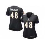 Women Nike Baltimore Ravens #48 Patrick Onwuasor Game Black Alternate NFL Jersey