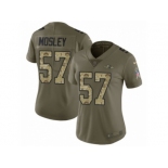 Women Nike Baltimore Ravens #57 C.J. Mosley Limited Olive Camo Salute to Service NFL Jersey