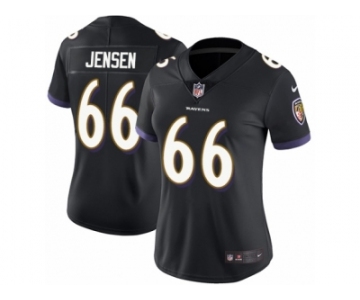 Women Nike Baltimore Ravens #66 Ryan Jensen Black Alternate Vapor Untouchable Limited Player NFL Jersey