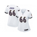 Women Nike Baltimore Ravens #66 Ryan Jensen Game White NFL Jersey