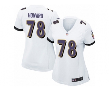 Women Nike Baltimore Ravens #78 Austin Howard Game White NFL Jersey