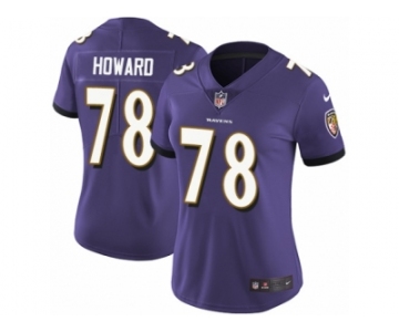 Women Nike Baltimore Ravens #78 Austin Howard Purple Team Color Vapor Untouchable Limited Player NFL Jersey