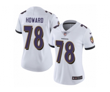 Women Nike Baltimore Ravens #78 Austin Howard White Vapor Untouchable Elite Player NFL Jersey