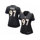 Women Nike Baltimore Ravens #97 Michael Pierce Game Black Alternate NFL Jersey