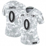 Women's Baltimore Ravens #0 Roquan Smith 2024 F.U.S.E Arctic Camo Salute To Service Limited Stitched Football Jersey