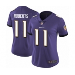 Women's Baltimore Ravens #11 Seth Roberts Purple Team Color Vapor Untouchable Limited Player Football Jersey