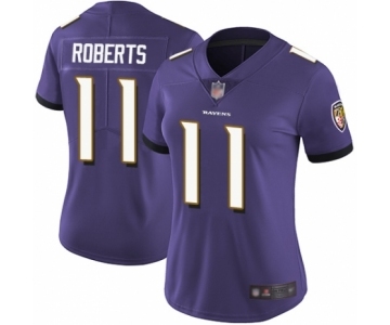 Women's Baltimore Ravens #11 Seth Roberts Purple Team Color Vapor Untouchable Limited Player Football Jersey