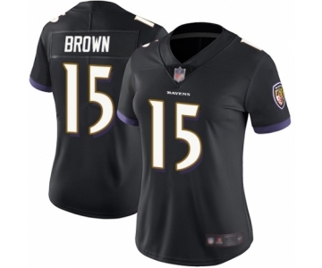 Women's Baltimore Ravens #15 Marquise Brown Black Alternate Vapor Untouchable Limited Player Football Jersey