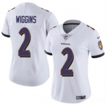 Women's Baltimore Ravens #2 Nate Wiggins White 2024 Draft Football Jersey