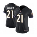 Women's Baltimore Ravens #21 Mark Ingram II Black Alternate Vapor Untouchable Limited Player Football Jersey