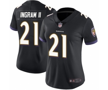 Women's Baltimore Ravens #21 Mark Ingram II Black Alternate Vapor Untouchable Limited Player Football Jersey