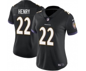 Women's Baltimore Ravens #22 Derrick Henry Black Football Stitched Jersey(Run Small)