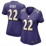 Women's Baltimore Ravens #22 Derrick Henry Purple Football Stitched Jersey