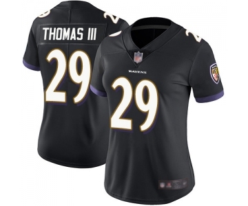 Women's Baltimore Ravens #29 Earl Thomas III Black Alternate Vapor Untouchable Limited Player Football Jersey