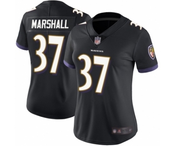 Women's Baltimore Ravens #37 Iman Marshall Black Alternate Vapor Untouchable Limited Player Football Jersey