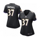 Women's Baltimore Ravens #37 Iman Marshall Game Black Alternate Football Jersey