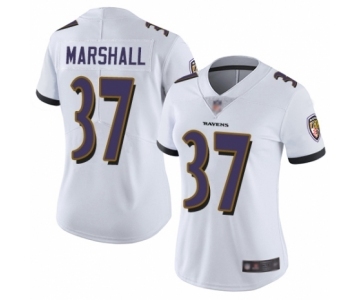 Women's Baltimore Ravens #37 Iman Marshall White Vapor Untouchable Limited Player Football Jersey