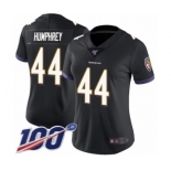 Women's Baltimore Ravens #44 Marlon Humphrey Black Alternate Vapor Untouchable Limited Player 100th Season Football Jersey