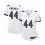 Women's Baltimore Ravens #44 Marlon Humphrey Game White Football Jersey