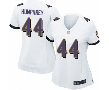 Women's Baltimore Ravens #44 Marlon Humphrey Game White Football Jersey