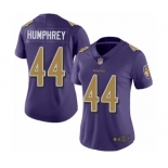 Women's Baltimore Ravens #44 Marlon Humphrey Limited Purple Rush Vapor Untouchable Football Jersey