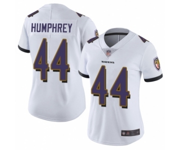 Women's Baltimore Ravens #44 Marlon Humphrey White Vapor Untouchable Limited Player Football Jersey