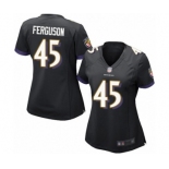 Women's Baltimore Ravens #45 Jaylon Ferguson Game Black Alternate Football Jersey